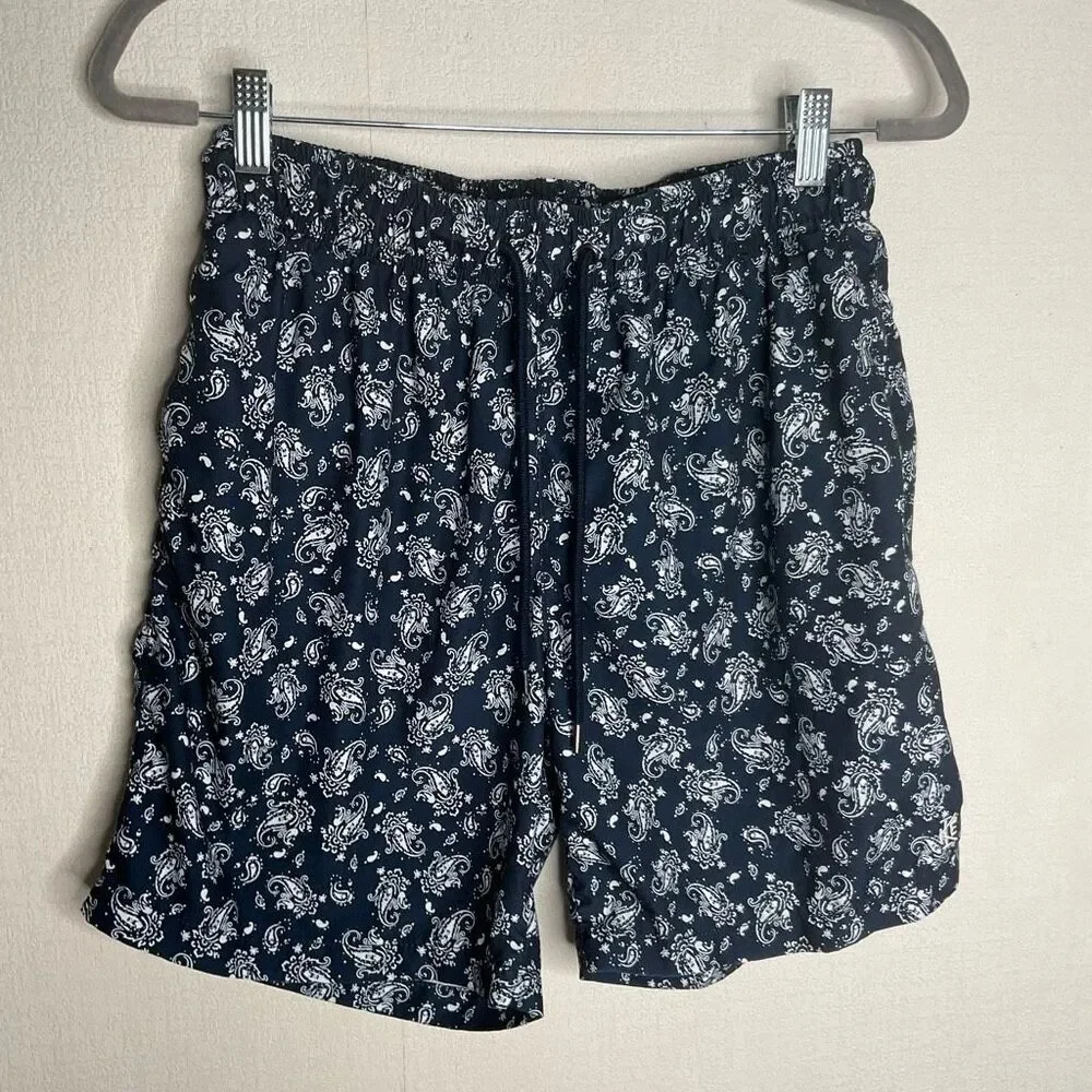 Ike Behar‎ Men's Swim Trunks Board Shorts Size M Blue Paisley Mesh Lining